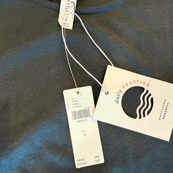 Anthropologie Daily Practice Long Sleeve Green Maxi Dress M - Picture 2 of 2